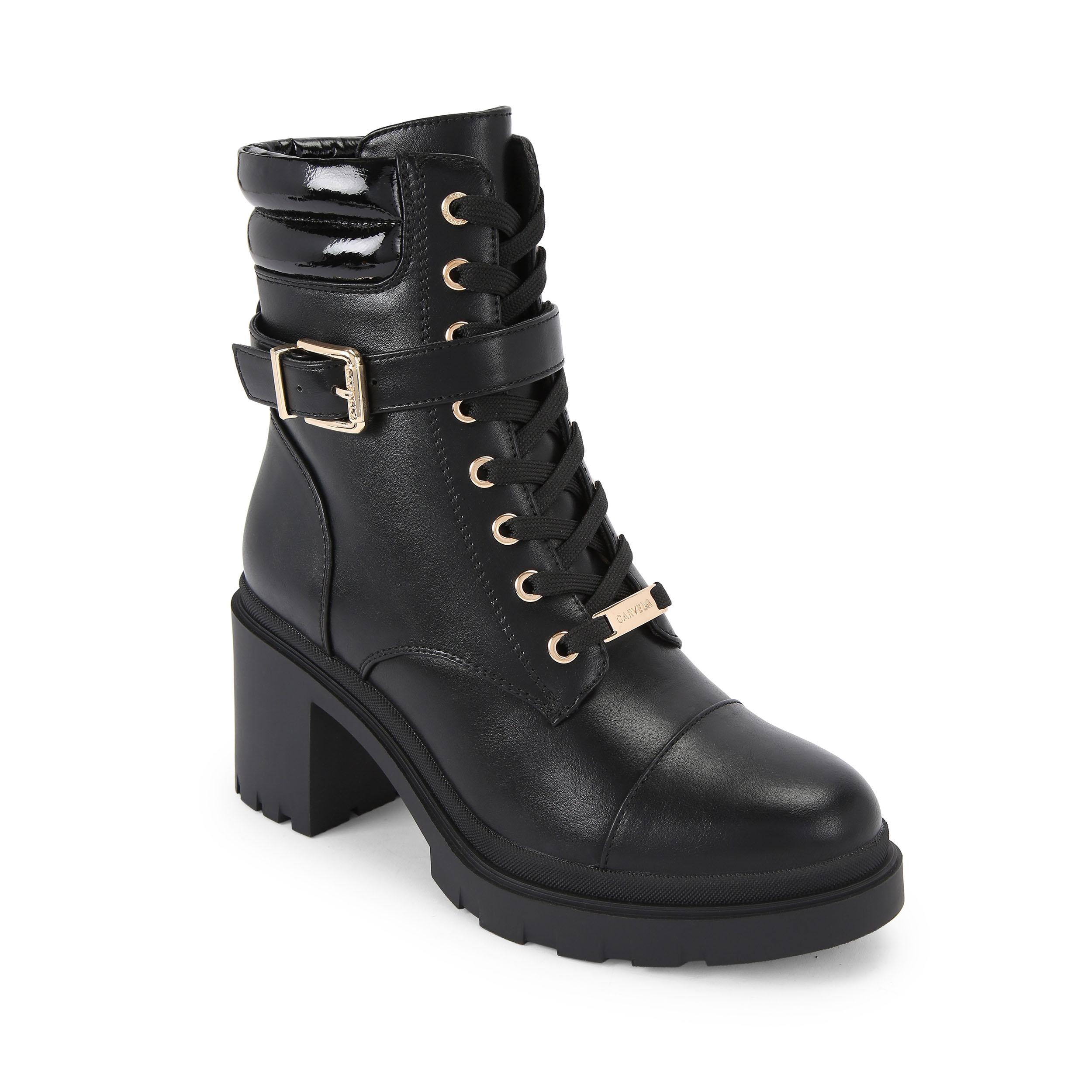 BOULDER HEELED LACE UP CARVELA Ankle Boots