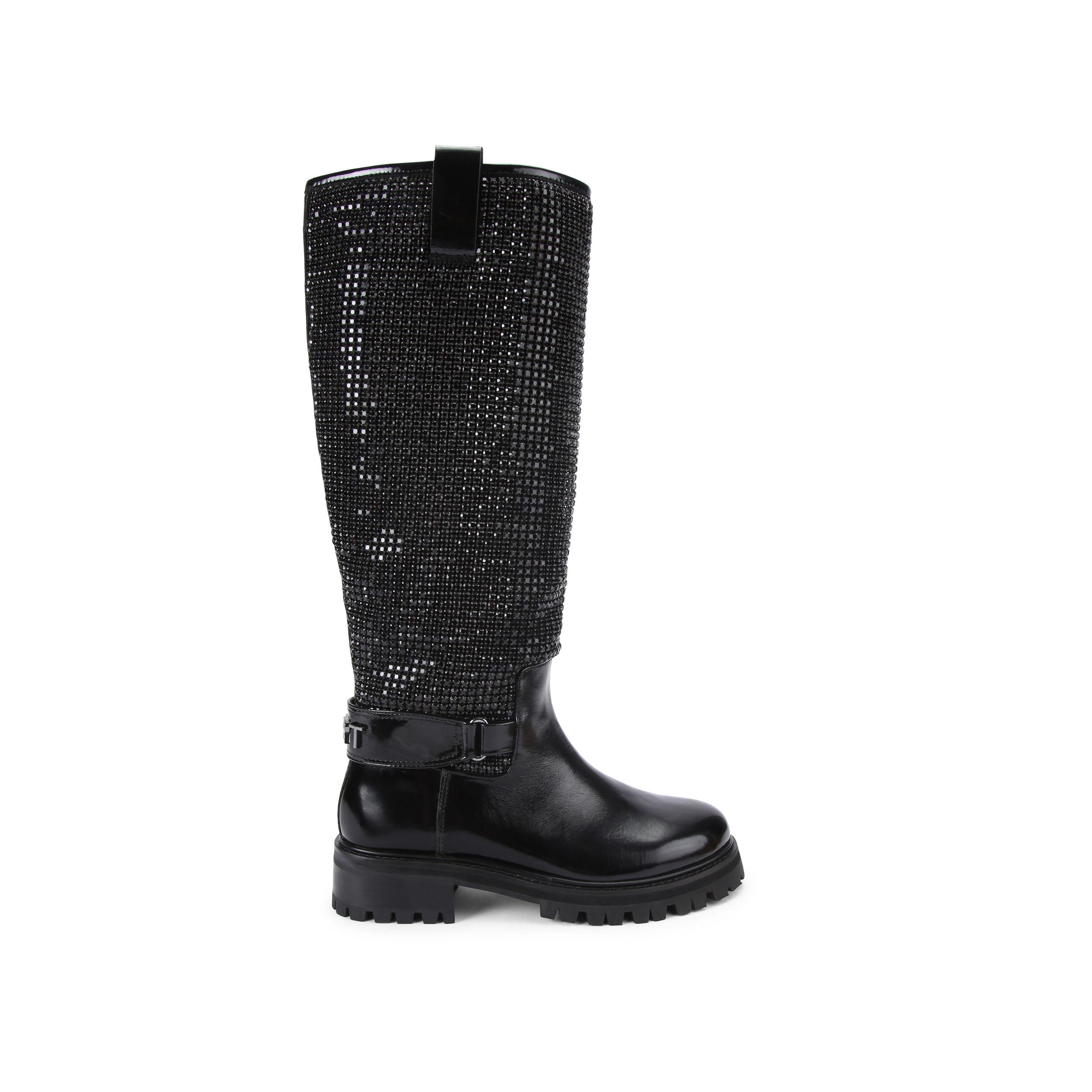 Women's 5CM Heel Knee-High Leather Boots - Thick Heel Knight Boots For Autumn Winter