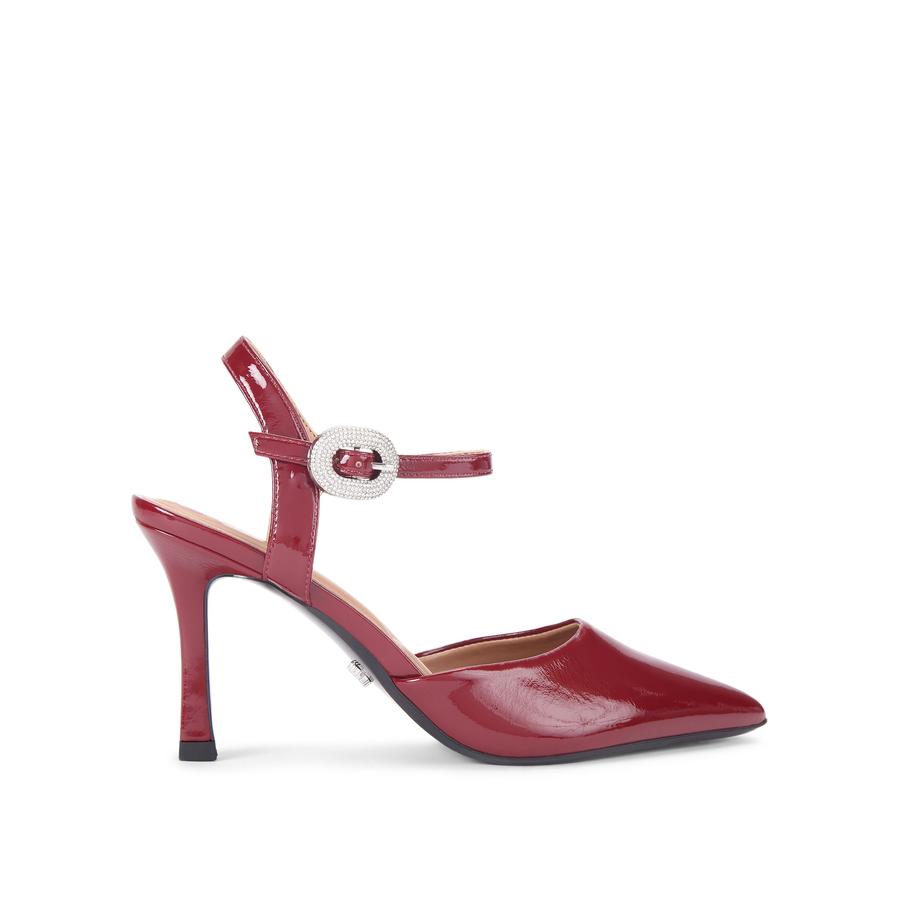 Escarpins Carvela Rouge Verni à Lanières - Pointure 7 UK - Talon 6 Cm - Occasion