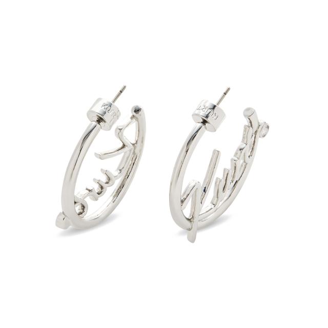 Kurt Geiger London Kurt Script Hoop Earring