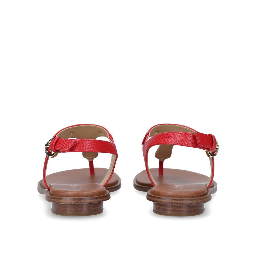 Michael kors red flat sandals on sale