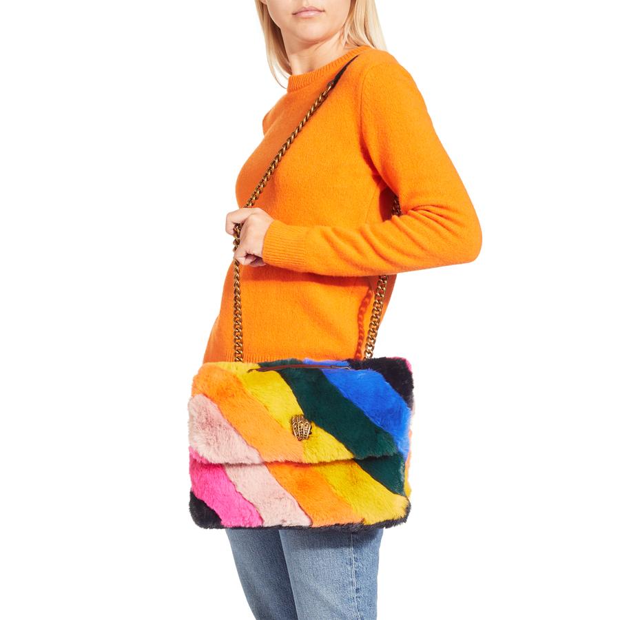 FAUX FUR LG KENSINGTON BG KURT GEIGER LONDON EVENING BAGS