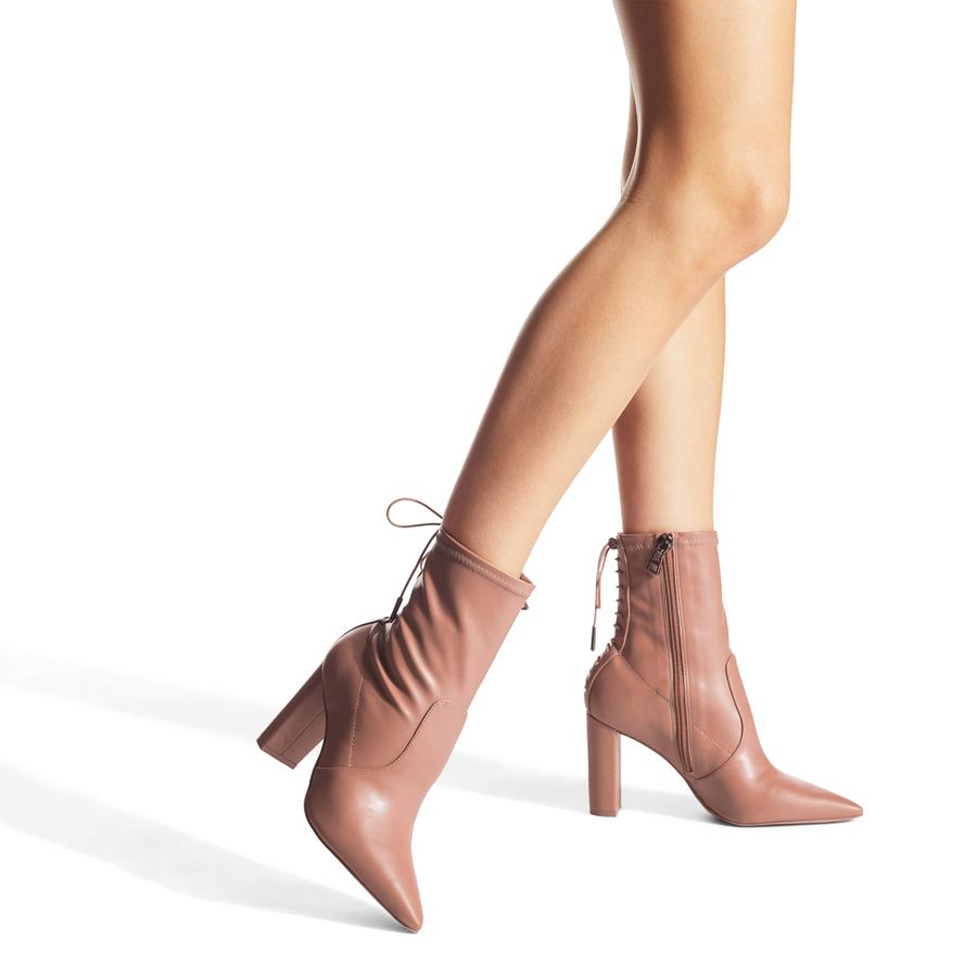 Tan shops lace up boots with heel