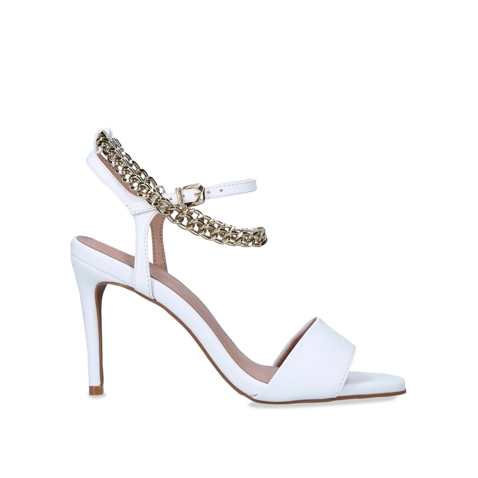 White carvela clearance heels