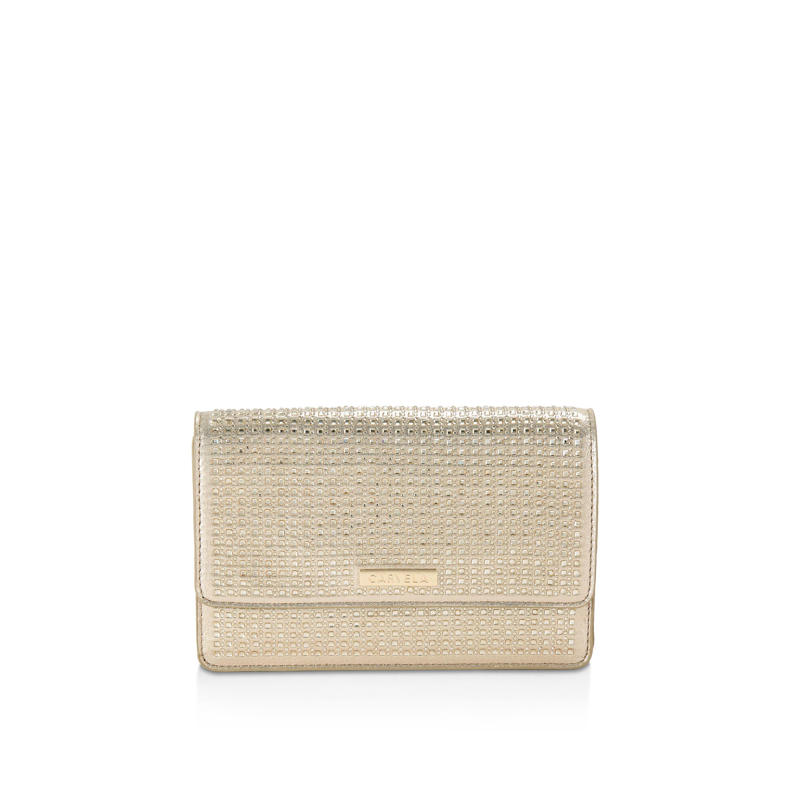 Carvela gold clutch bag on sale