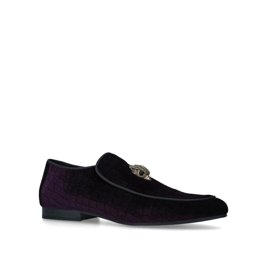 Mens purple velvet loafers deals