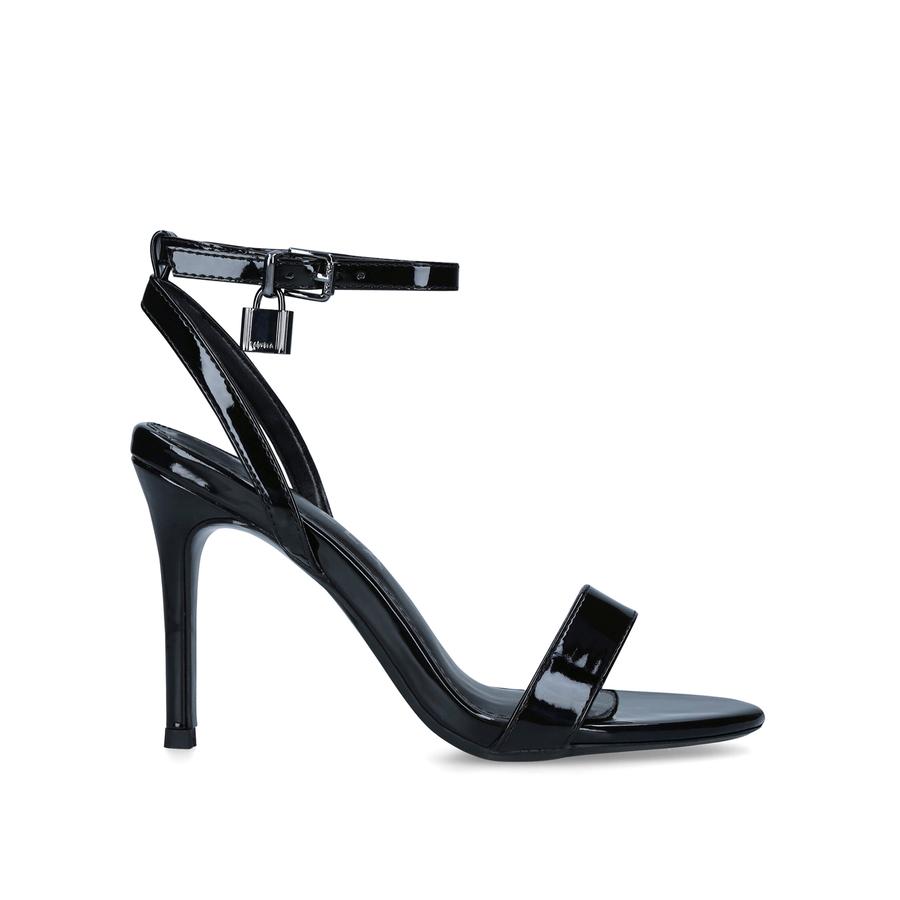 Carvela black strappy heels best sale