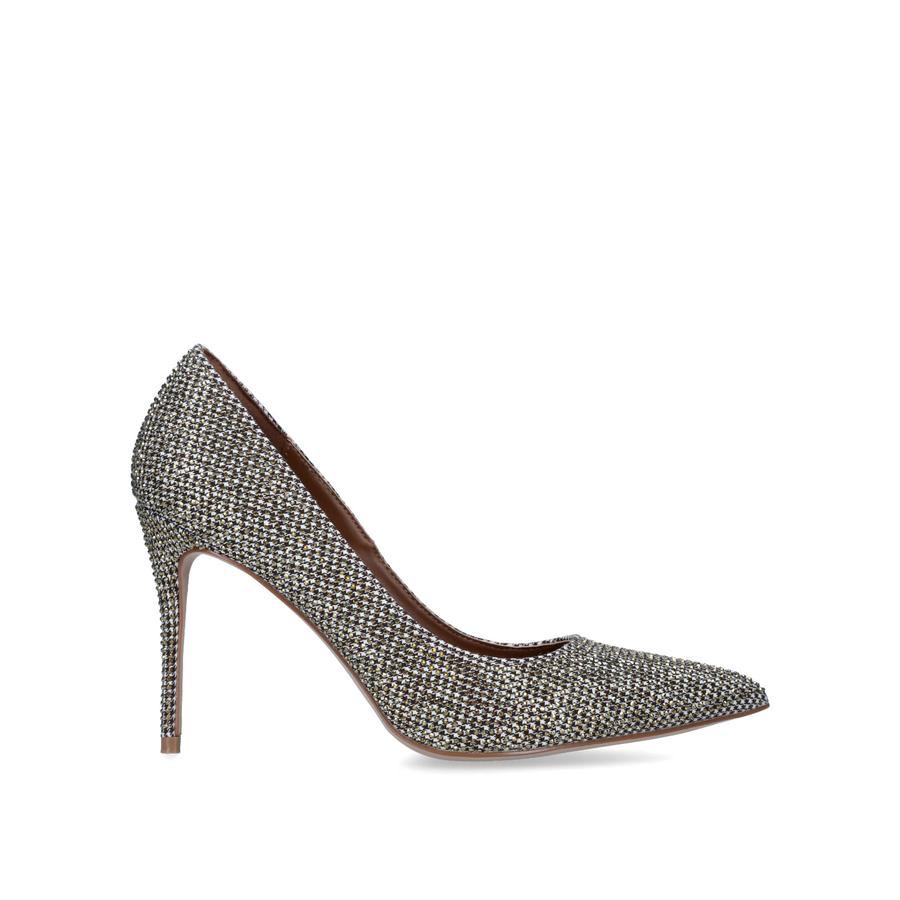 Beige glitter heels clearance