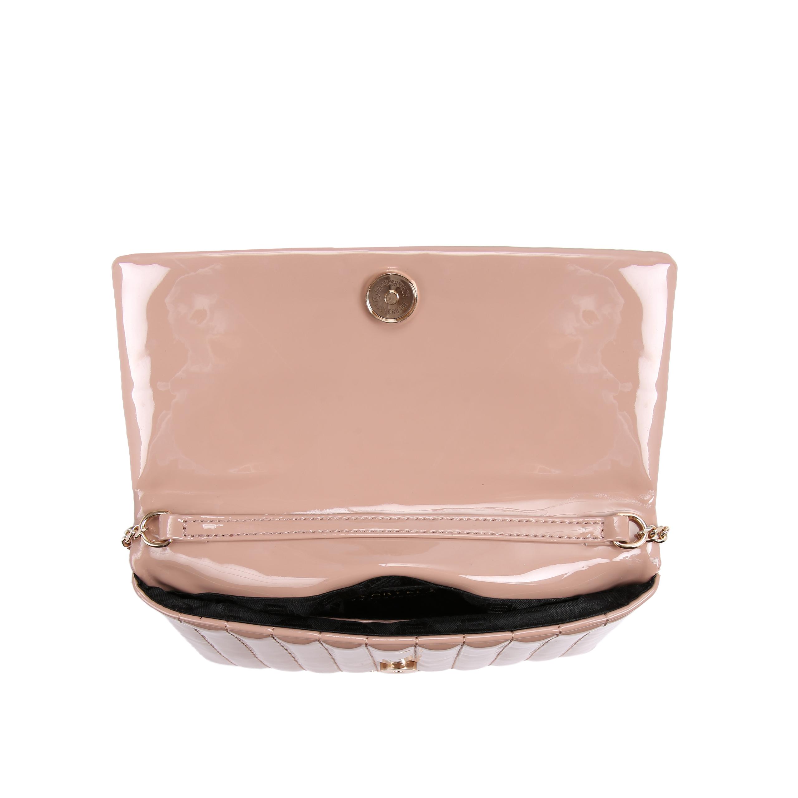 Blush patent clutch bag hotsell