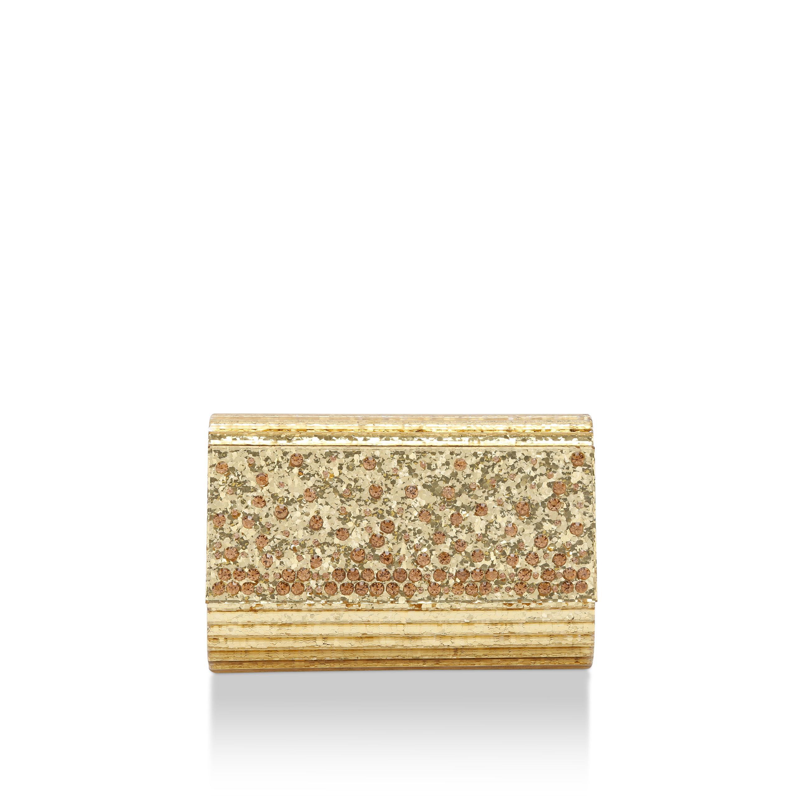 Gold sequin clutch best sale