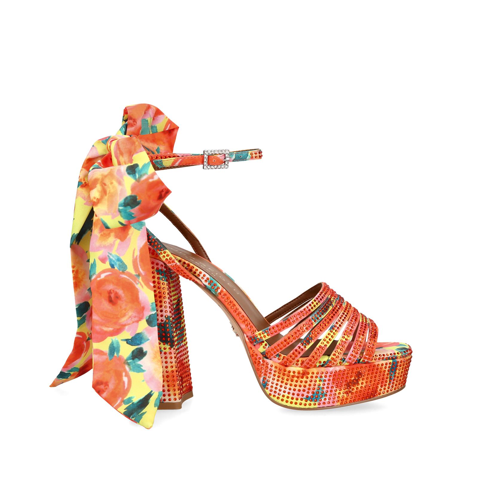 Orange best sale floral heels