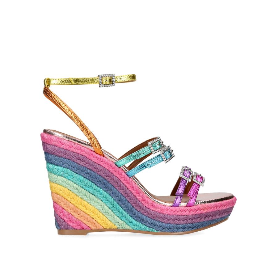 Rainbow wedge heels online