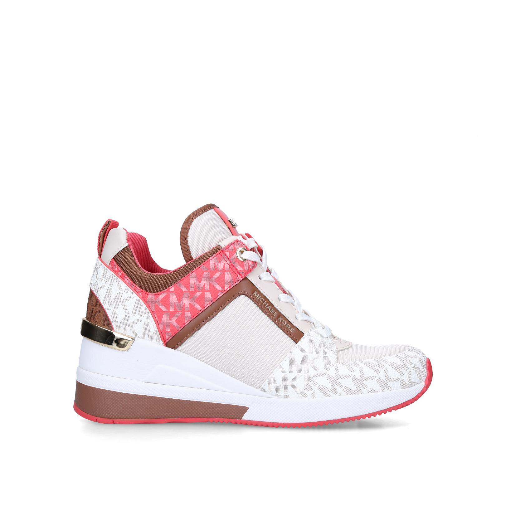 Michael kors georgie canvas and leather sneaker on sale