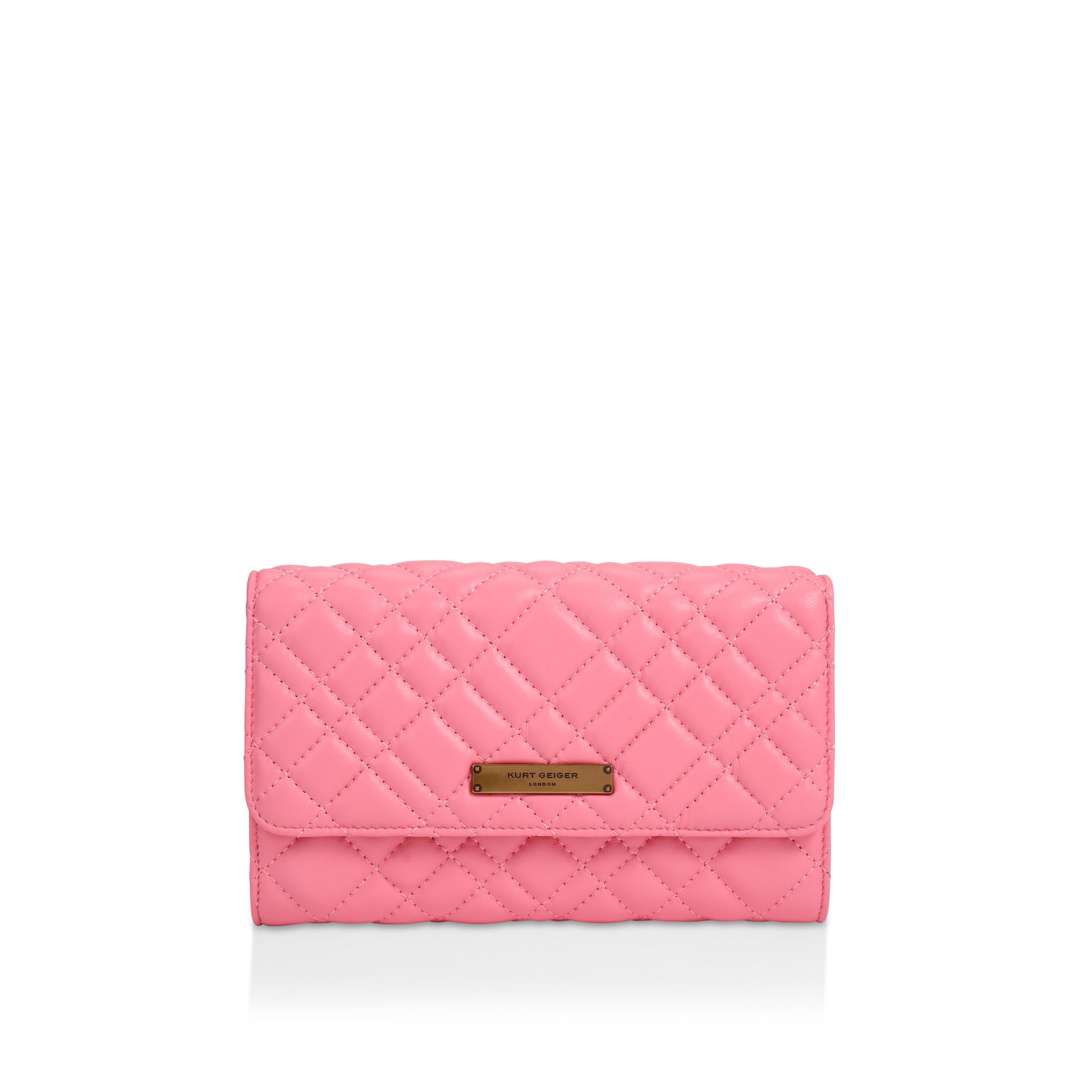 Kurt Geiger Pink Quilted Wallet 2024