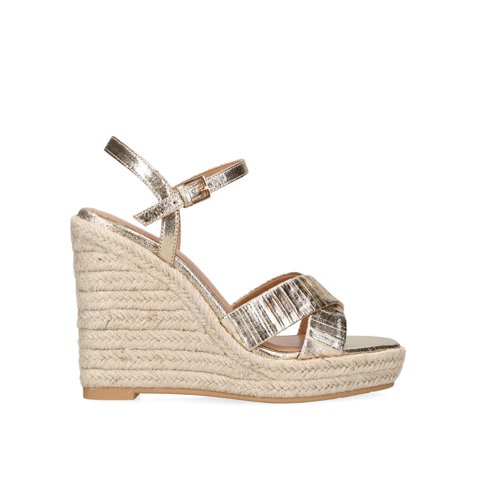 Kurt geiger gold wedge sandals best sale