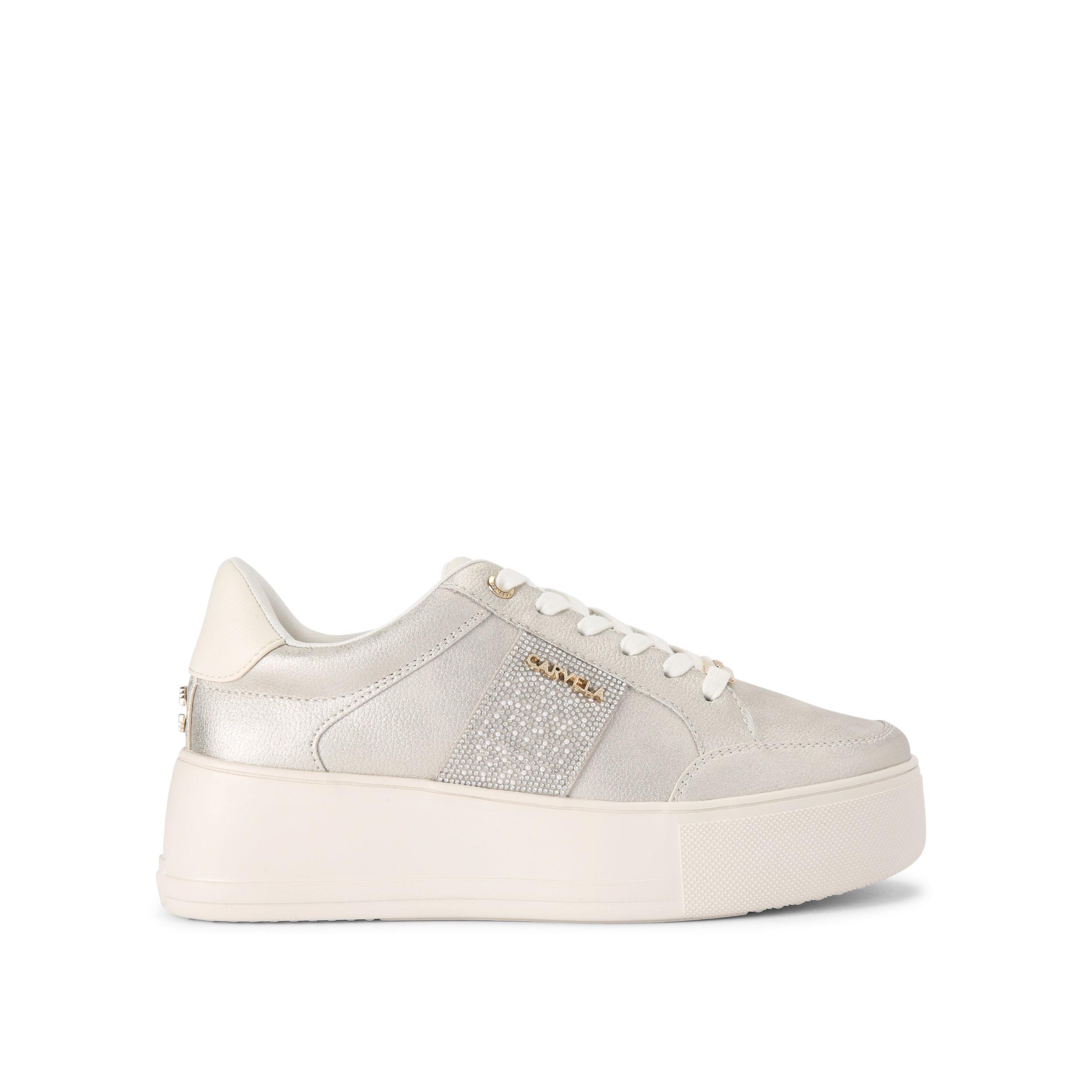 Jive Lace Up Trainer - metallics